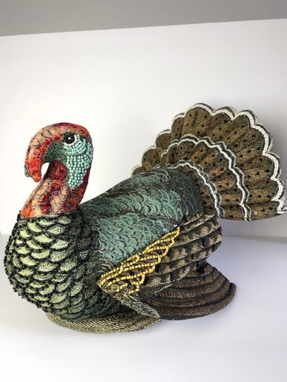 Brand NWT Limited-Edition John Derian for Target 2024 Embellished Turkey Pillow